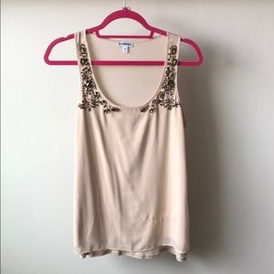 Tan Beaded Tank Top